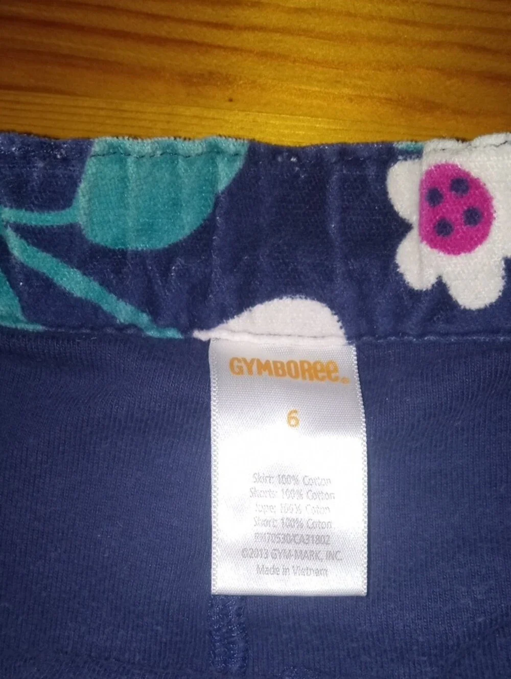 Gymboree Navy Skirt with Yellow, Pink and Teal Floral Print